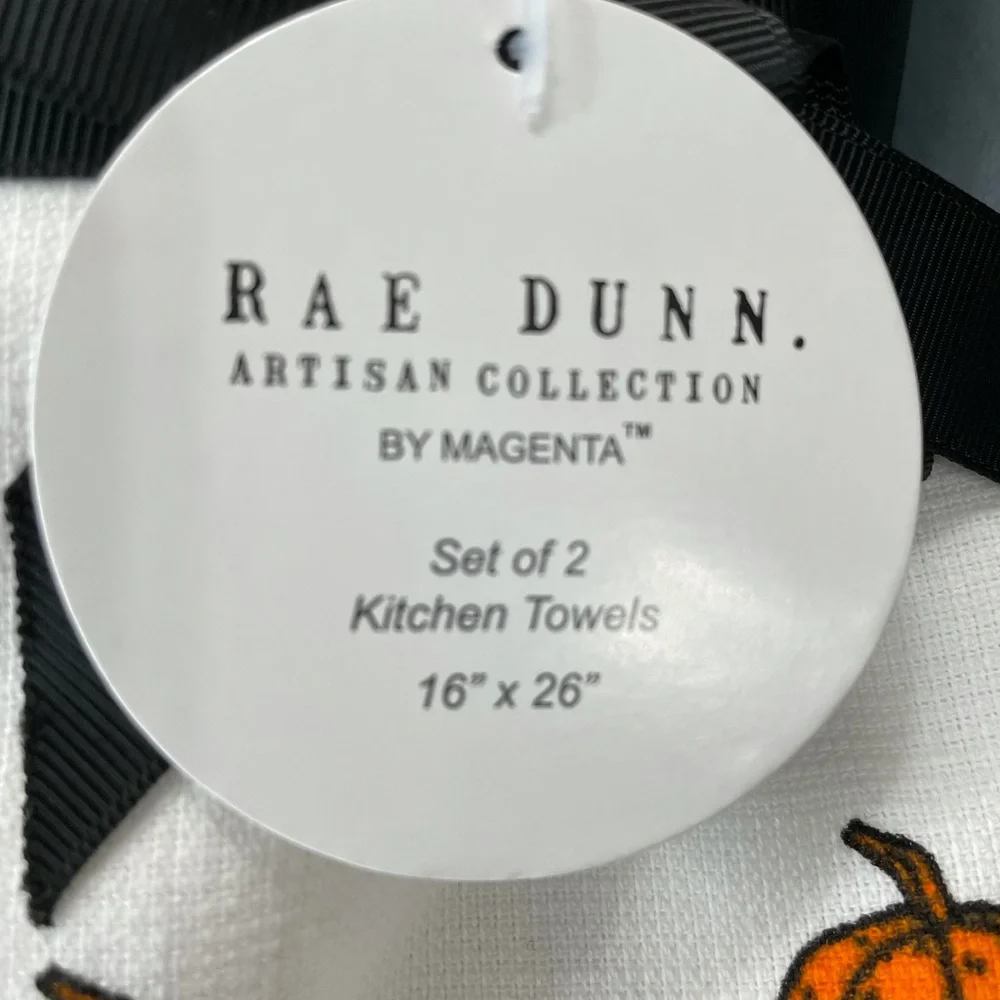 NEW Rae Dunn PUMPKIN EVERYTHING Kitchen Towel Set